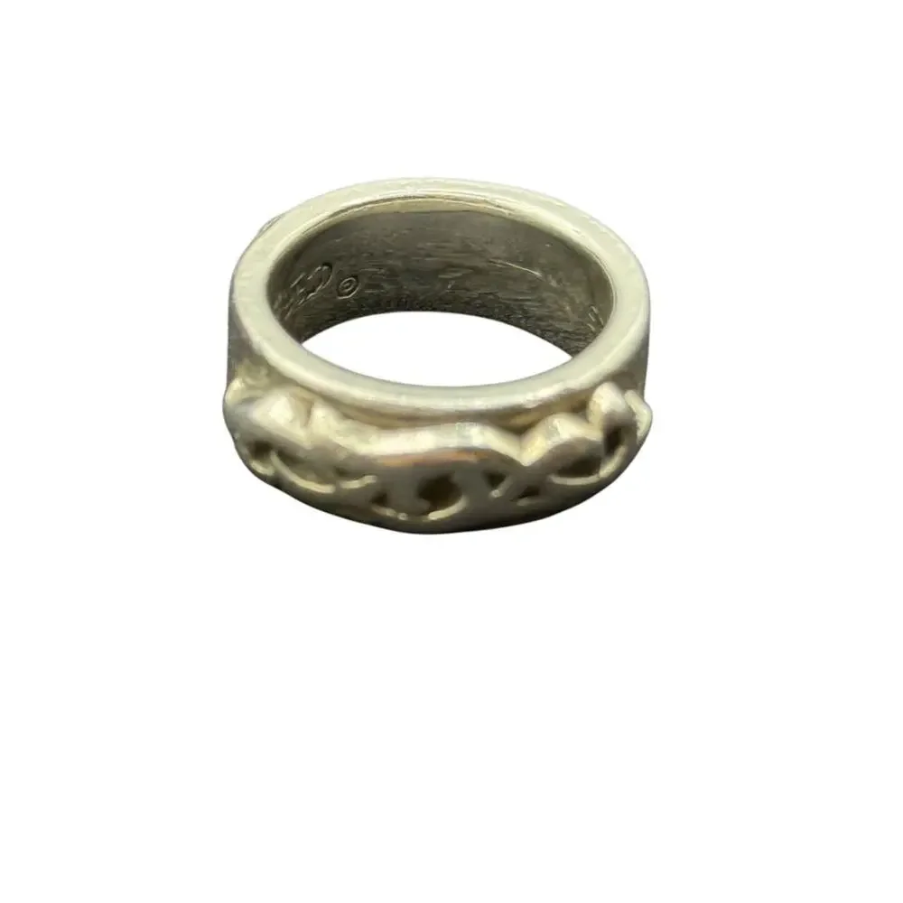 Chrome Hearts Sterling Silver Carved Band Ring – Size ~9 (U.S.)